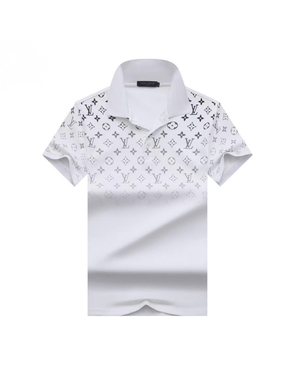Louis Vuitton White Designer-Style Monogram Polo Shirt - Luxury Look